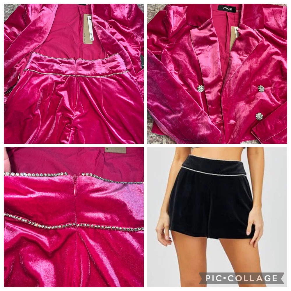 Lsting is for the black Blazer & Shorts Set Date night Bachelorette Valentines 🩷